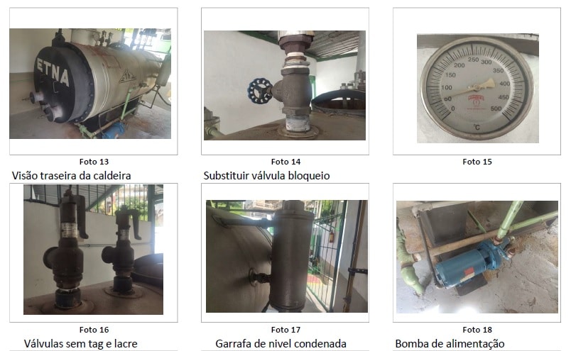 inspeção de caldeira