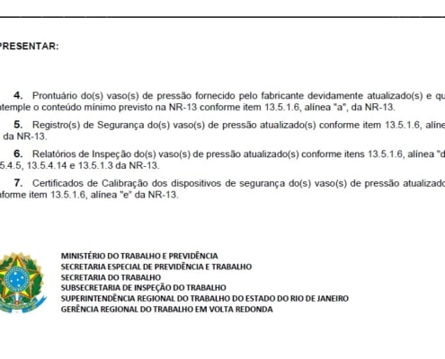 Laudo de vaso sob pressão