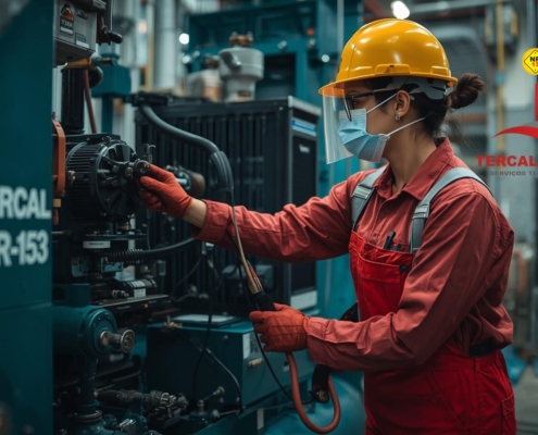 Inspeção NR-13 em compressor de ar industrial