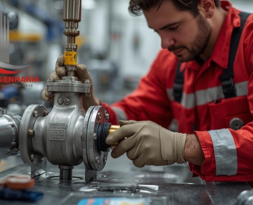 válvula de segurança PSV calibrada conforme NR-13.