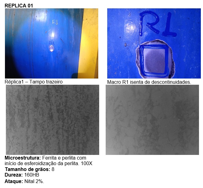 réplica metalográfica