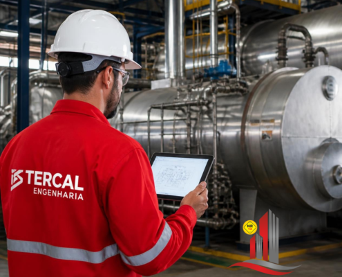 Engenheiro realizando análise de risco conforme API 580 em equipamentos industriais.