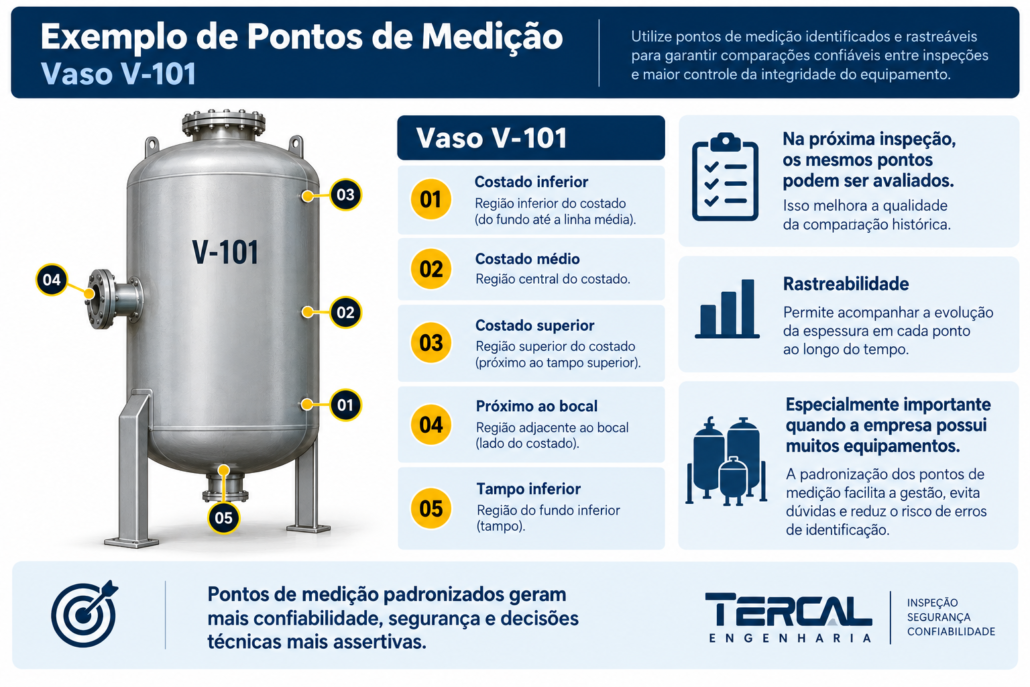 Taxa de corrosão medição de espessura