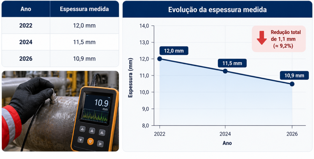 Evolução da Espessura em Tubos Evolução da Espessura em Tubos